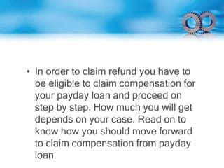 Payday Loan Compensation Eligibility